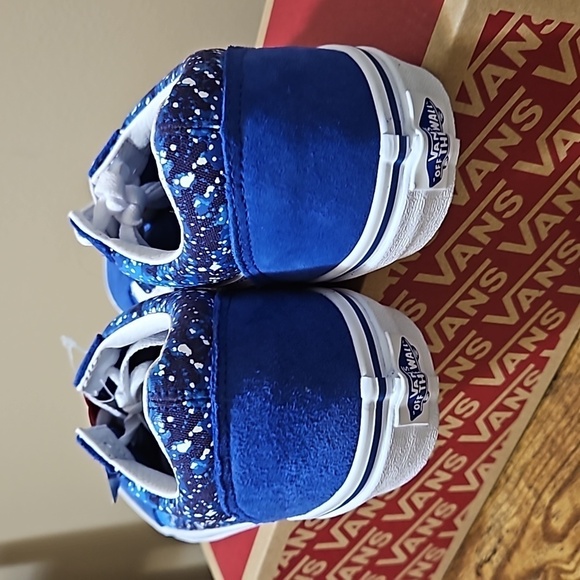 Vans Old Skool Galactic Glow Blue Skate Shoes Size Y6.5 W8 - Picture 4 of 11